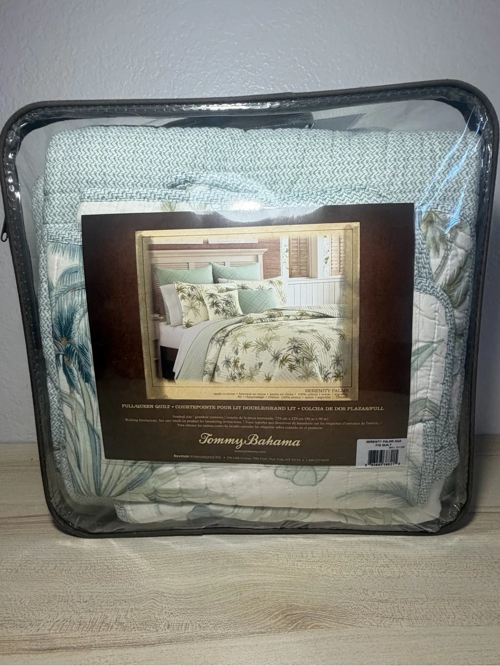 Tommy Bahama Serenity Palms Full/Queen 3-Pc Quilt Set / Juego Colcha 3 Pzas